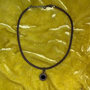 Bulgari sterling silver and onyx necklace